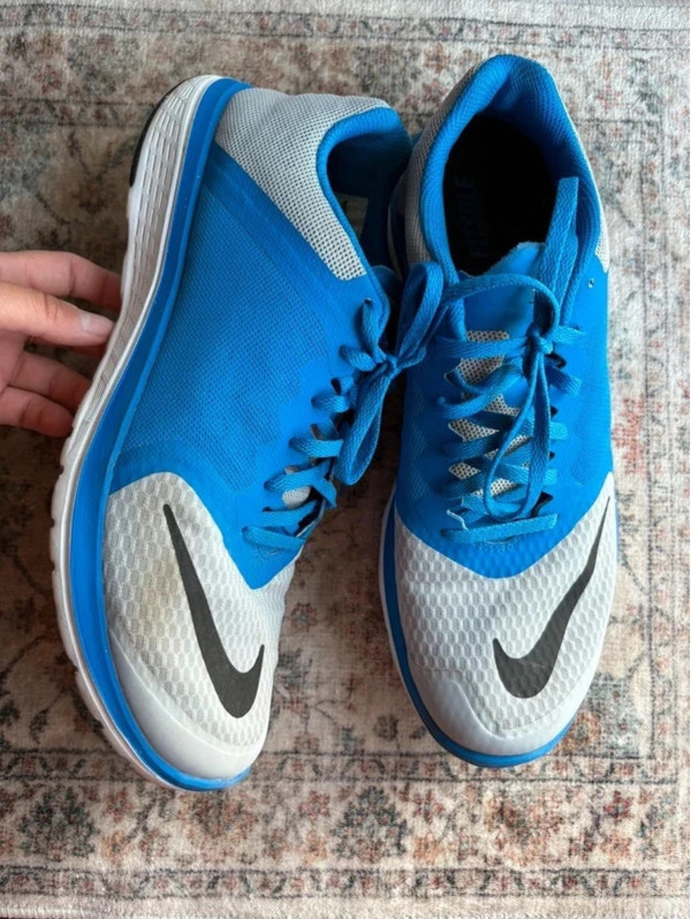 Mens Blue & Gray Nike Size 11 Fitsole Running Sneakers
